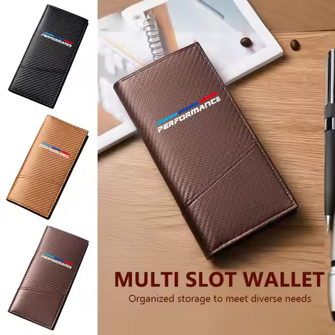 Men's Leather Wallet Multi Slot Photo Wallet Coins Vintage Wallet For BMW E91 E92 E60 F10 F30 E39 E3