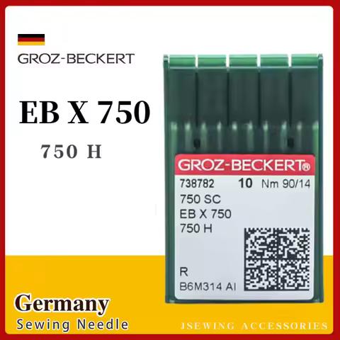 10PCS EBX750 Groz-Beckert Needle For Button Hole Sewing Machine 750SC 750H 750LG SY6482 08:30 Fit Re