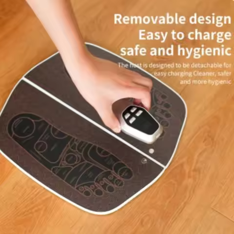 Electric EMS Foot Massager Pad Foldable 8-Mode Foot Circulation Massager with Remote Control Relaxat