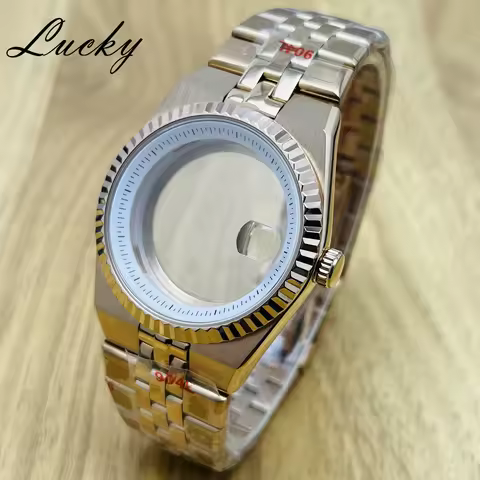 40mm Rose Gold Watch Case For Land-Dweller NH35 movement Fit 28.5mm Dial 904L Stainless Steel Sapphi