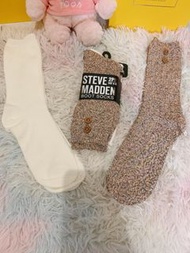 全新美國Steve madden 兩雙棉線襪中長筒襪中筒襪舒適襪森系襪襪子女襪男襪潮襪