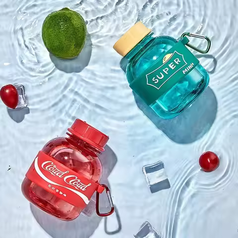 Mini Portable Water Bottle 330ml Cute Water Bottle For Girls INS Style Outdoor Plastic Water Bottles