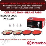 BREMBO GENUINE DISC BRAKE PAD (FRONT) FOR MERC C200 C220 [W205, C205, A205] '14-23YR / E200 E220 [W2