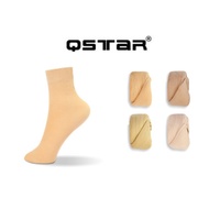 [12 Pairs] QSTAR Aurat Nylon Skin Ankle Candy Socks / Stokin Nurse Jururawat / Muslimah