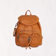 Enzo 輕軟真皮寬版肩帶後背包