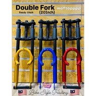 DOUBLE FORK / Fork basikal / basikal lajak / 20inch Double fork / GT stem / Double fork lajak / Fork
