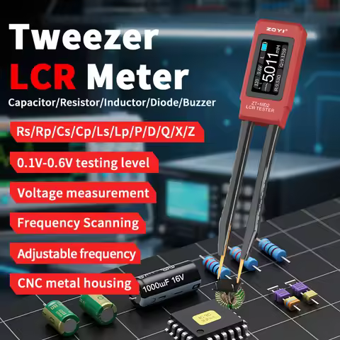 Professional SMD Tweezer Multimeter, ZOYI ZT-MD2 Auto RLC/ESR Tester, Capacitor Resistor Meter