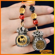 Zodiac Sign Keychain God Of Wealth Lucky Charm Wealth Keychain Lucky Charm Keychain Creative