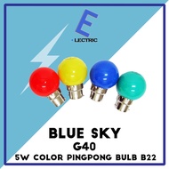 Blue Sky G40 - 5W Incandescent Ping Pong Bulb B22 Red/Green/Blue/Yellow