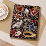 Exquisite Glittering Leopard Print Protective Case Compatible With IPad (A16) 11-Inch 11th Generatio