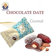 Almond Chocolate Dates Kurma Almond White Chocolate Dates , Dark Chocolate Dates , pistachio choclat