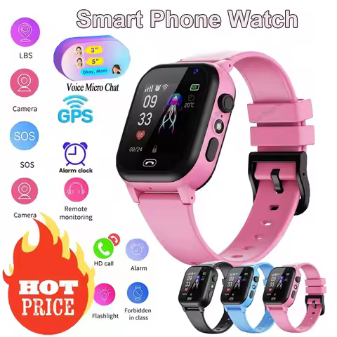 2G Children Smart Watch to SOS GPS Call LBS Tracker Location Sim Card Watches Multifunctional Clock 