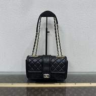 ✨CHANEL CF黑金黛妃包26*15*7  98新配件塵袋