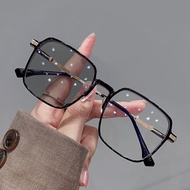 Color-Changing Anti-blue Light Glasses Fashionable Large Frame Sunglasses Lenses Are Removable UV Pr