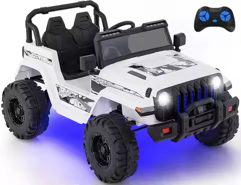 Kids Ride on Car Truck with 2.4G Remote Control, 12V Battery Powered Electric Cars for Kids w/3 Spee