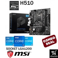MSI H510M-A PRO  INTEL H510 LGA1200 MOTHERBOARD + INTEL 11TH GEN CPU COMBO PROMO