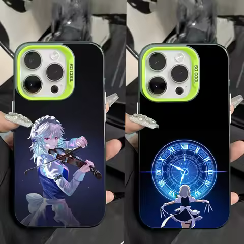 Sakuya Izayoi T-Touhou Phone Case For iPhone 16,15,14,13,12,11,Pro,Max,Plus,Mini,XS Anti Fall Green 