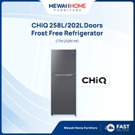 Mewah Home_CHiQ_CTM202N-MC_258/202L Frost Free Inverter Twin Door Refrigerator_Ready Stock