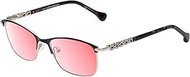 Calabria Rosedale Rectangular Pink Tint FL-41 Reading Glasses Women Blue Light Sensitivity Migraine 