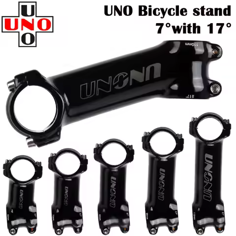 UNO Black Stem Bike Ultralight 7 17 35 Degree MTB Road Stem Fork 28.6 31.8mm 60/70/80/90/100/110/120