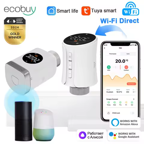 Tuya Wifi Thermostat Radiator Valve TRV Smart Thermostatic Valve Wifi Thermostat Radiator Thermostat