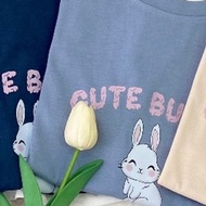 Áo thun form rộng chất cotton khô 3158 mẫu CUTE BUNNY