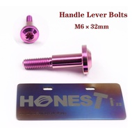 【Honesti22】Titanium Alloy Gr5 Brake Lever Bolt M6×32mm  For Nmax v1/Nmax v2/Raider150fi /Raider 150 