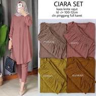 rati - ciara set by mumufashion solo setelan Celana Muslim Fit Panjang Dewasa Kulot