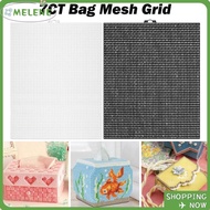 MELENE Bag Mesh Grid, 33.5x26CM Plastic Mesh Canvas, Purse Making Supplies 7CT White Black Bag Rug C