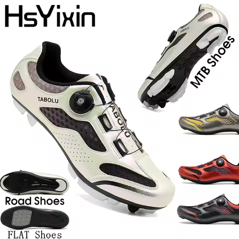 2024Professional Cycling Sneaker MTB Cleat Shoes Speed Sneaker Racing Women Bicycle Shoes Men Sports