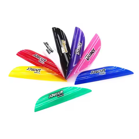50pcs Archery 1.56inch 1.75inch 2inch Right Wing Spin Vanes DIY Arrow With Sticker Tape Spiral Feath