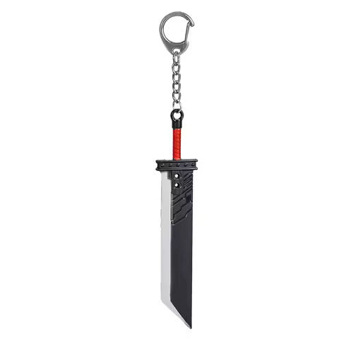 Metal Zack Knife Necklace Cosplay Llaveros Gothic FF7 Game Final Fantasy Weapon Model Cloud Strife B