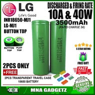 LG MJ1 18650 Rechargeable Battery 3500mAh 10A BUTTON TOP High Capacity High Drain Genuine Lithium Io