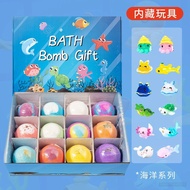 [Ready Stock] [Quick Ship] Ocean Bath Salt Balls Set - 60g x 12 Bubbles Bath Bomb Gift for Kid L9C4C