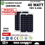 40W Watt 12V Polycrystalline Cells Solar Panel Module Battery Charger RV Boat Camping