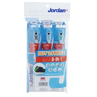 JORDAN Adult Alfa 8-in-1 Soft Toothbrush 3's