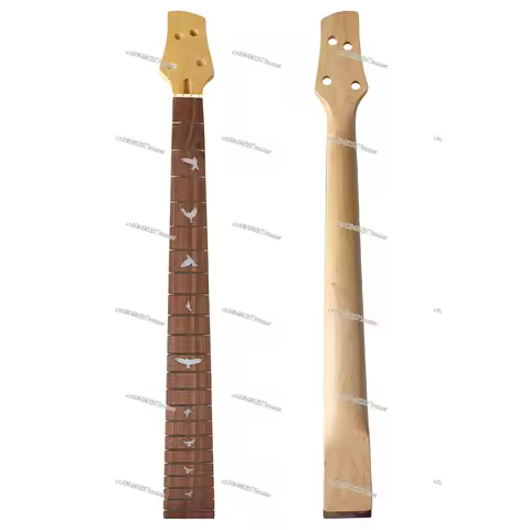 4-String 22-fret Electric Bass Neck Matte with Maple Right-hand Ukulele Handle, Modified DIY Guitar 