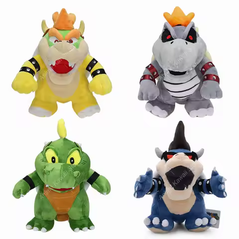 Mario Bros Plush Toys Wonder Bowser Jr. Anime Stuffed Cartoon Peluche Dolls Kids Gifts