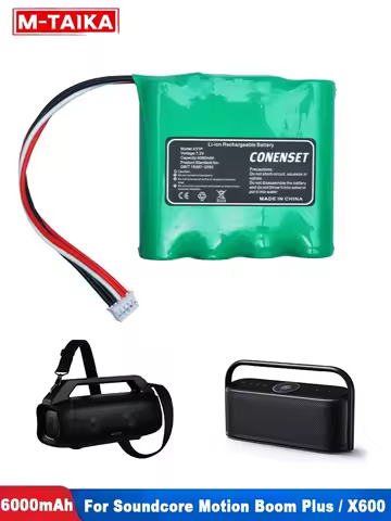 7.2V 6000mAh SW-34MP Replacement Battery For Anker Soundcore Motion Boom Plus A3129 X600 A3130 Porta