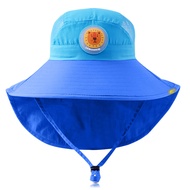 韓國Lemonkid 兒童超防曬漁夫遮陽帽(54cm)-藍獅子