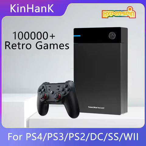 Hyperspin Attraction Gaming HDD Retro Game Console with 100000 Games for PS4/PS3/PS2/WII/WIIU Portab