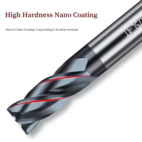 4 Flute Carbide End Mill HRC70 CNC Metal Cutter 1-20MM Shank U Type Slot