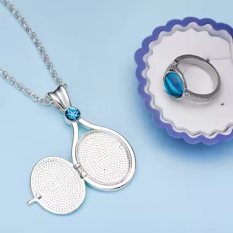 2023 Hot Sale Mermaid Jewelry Set Classic Movies Just Add Water Series H2o Necklace Crystal Ring Acc