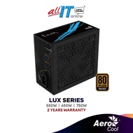 AeroCool LUX 550W 650W 750W Power Supply (PSU) | 80PLUS BRONZE