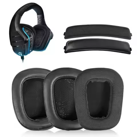 Headphone Replacement Earpads,Sponge Covers Headband for Logitech G633 G933 G633S G933S Headset Cush