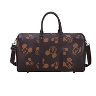 Disney New Mickey Luggage Bag PU Plaid Travel Bag Portable Baby Storage Waterproof Leisure Travel La