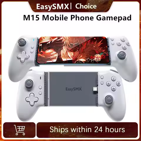 EasySMX M15 Mobile Phone Gamepad Type C Hall Mechanical Controller for Android Phone iPhone 15/16 Cl