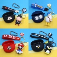 OPPO Enco Buds2 Case Cartoon Crayon Shin-chan Keychain Pendant OPPO Enco Air2 Silicone Soft Case Protective Cover OPPO Air Shockproof Case Protective Cover Cute Mario Doraemon Pendant OPPO Enco Air2 Pro Cover Soft Case OPPO Enco X2 Case