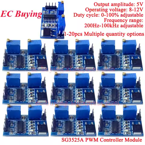1-20Pcs SG3525 SG3525A 78M05 PWM Controller Module 200HZ-100KHZ 0-100% Frequency Adjustable Duty Rat