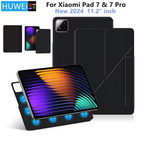 HUWEI For Xiaomi Pad 7 2024 Tablet Case 11.2 Inch Mi Pad 7 Magnetic Stand Cover for Xiaomi Mi Pad 7 